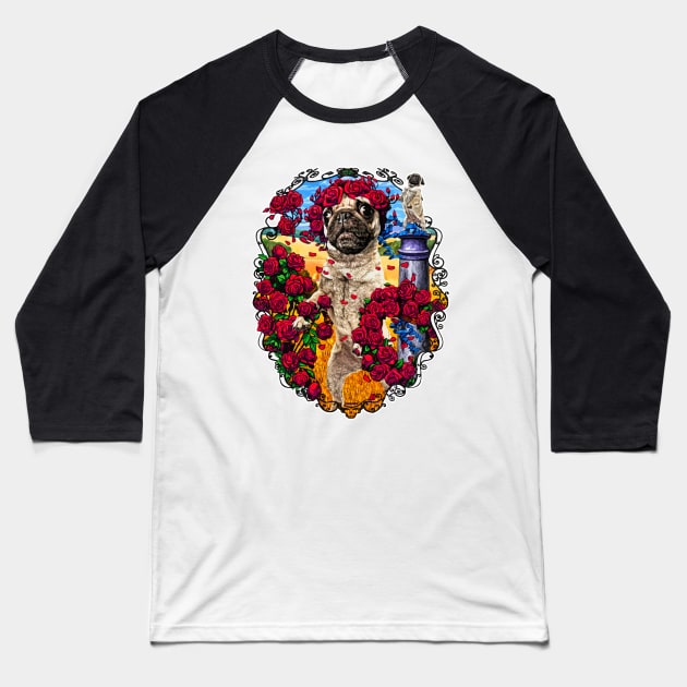 Grateful pug Baseball T-Shirt by darklordpug